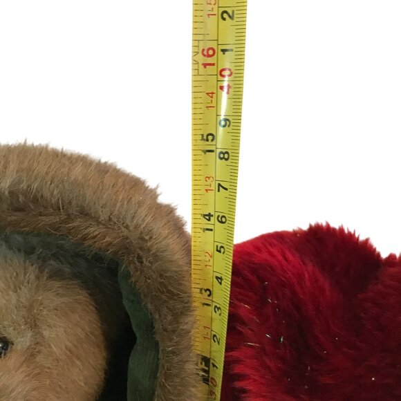 Boyds Bears Mr. & Mrs. Holiday Christmas Plush Set With Music Box 15 X 8 - Picture 5 of 9